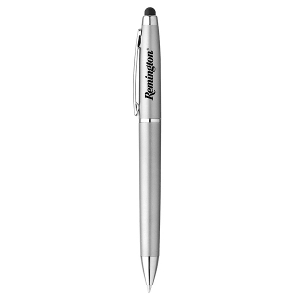 Twist-action ballpoint pen with matte metallic, shiny white, or solid color... from ASI 88060 Snugz/USA Inc / Sweda®