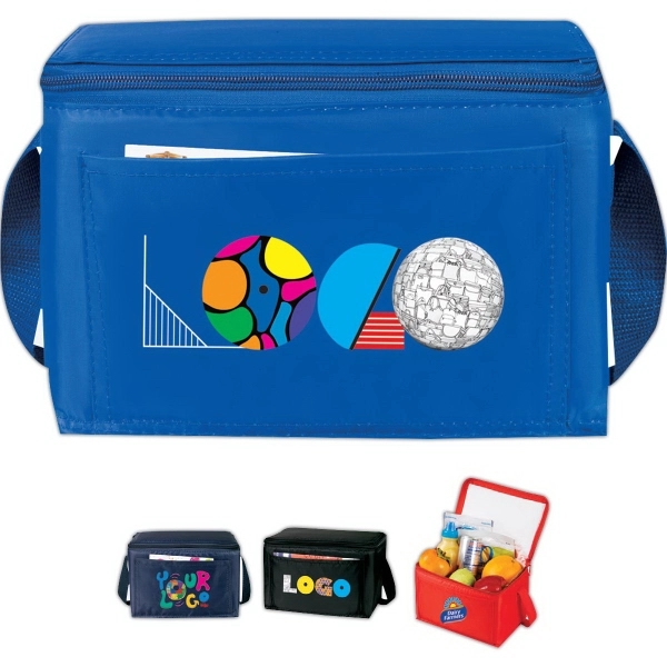 Economy 6 Pack Cooler. Made of 210 denier nylon, this insulated... from ASI 46420 Continental Mkting Svc Inc / CMBags