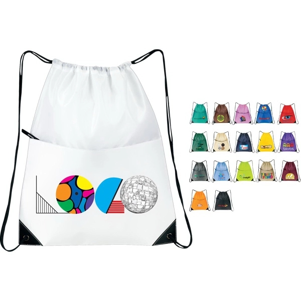 Made of 210 denier nylon, this all-purpose drawstring tote measures 15"... from ASI 46420 Continental Mkting Svc Inc / CMBags