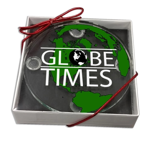 Set of two acrylic drink coasters.... from ASI 72521 Morris Magnets / Laser Cuts