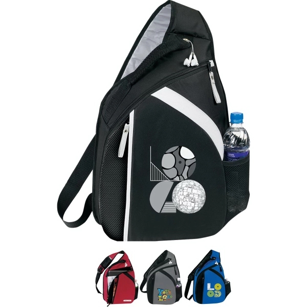 Backpack made of poly 300 denier ripstop polyurethane, this cross laptop... from ASI 46420 Continental Mkting Svc Inc / CMBags