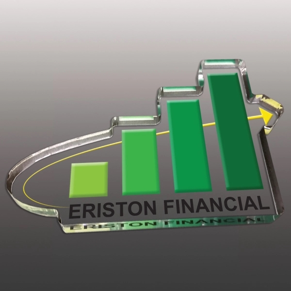 1/2" clear acrylic paperweight with customization.... from ASI 72521 Morris Magnets / Laser Cuts