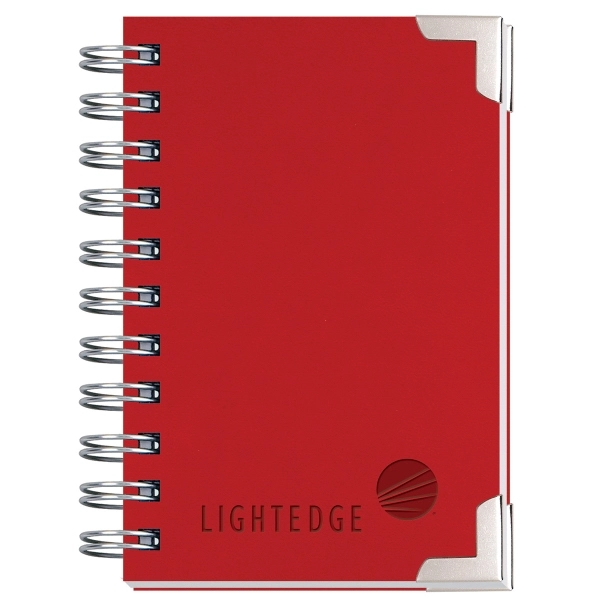 4" x 6" leather-like cover journal with blind deboss imprint and... from ASI 50873 Drum-Line / Drum-line Inc