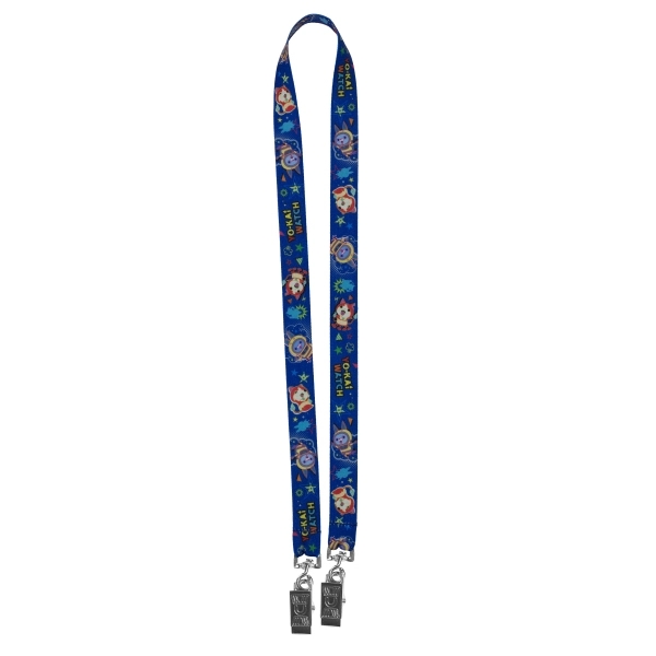 18" x 3/4" super soft polyester lanyard with dual ends with... from ASI 62660 Innovation Line