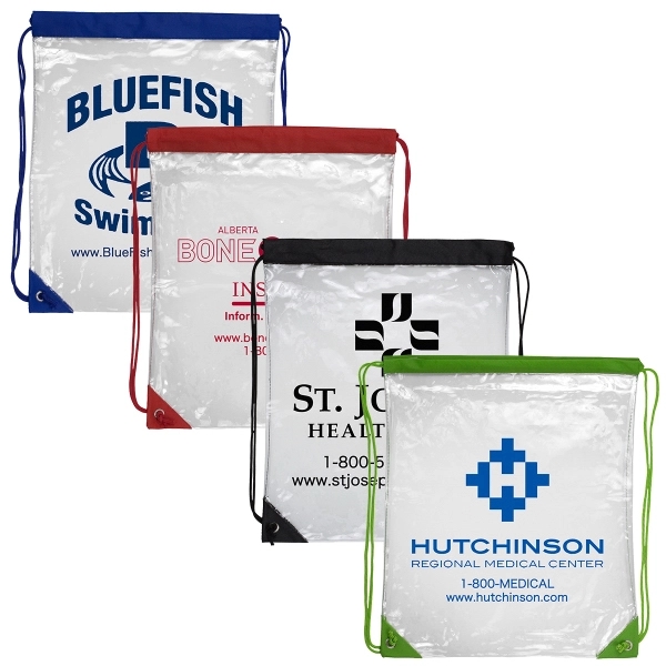 Clear cinch pack backpack with drawstring closure.... from ASI 62660 Innovation Line