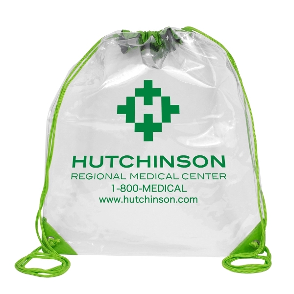 Clear cinch pack backpack with drawstring closure.... from ASI 62660 Innovation Line