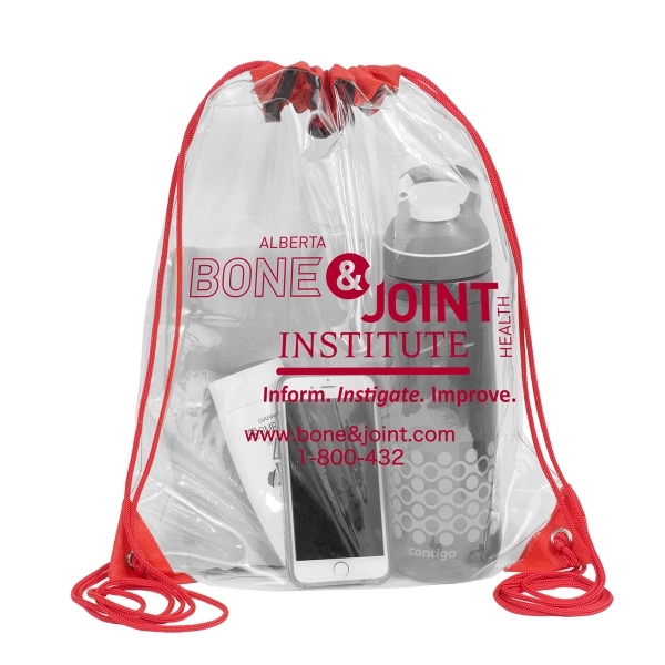 Clear cinch pack backpack with drawstring closure.... from ASI 62660 Innovation Line