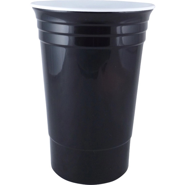 16 oz. double wall insulated plastic cup keeps drinks cold. Durable,... from ASI 67075 Leprechaun Promotions, LLC / Leprechaun Promotions
