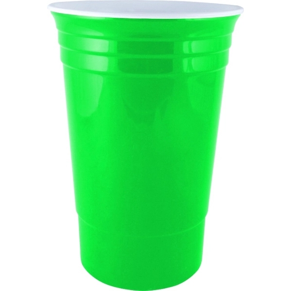 16 oz. double wall insulated plastic cup keeps drinks cold. Durable,... from ASI 67075 Leprechaun Promotions, LLC / Leprechaun Promotions