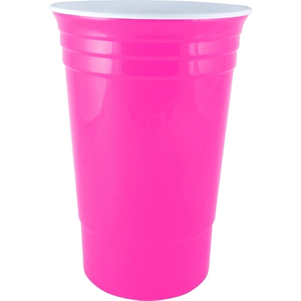 16 oz. double wall insulated plastic cup keeps drinks cold. Durable,... from ASI 67075 Leprechaun Promotions, LLC / Leprechaun Promotions