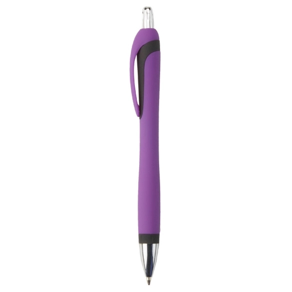 Wide-body, velvet-touch, plunger-action ballpoint pen.... from ASI 52840 Evans Manufacturing