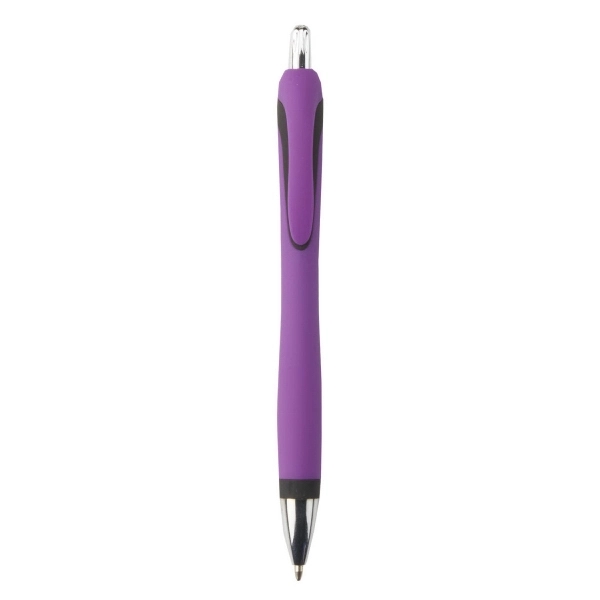 Wide-body, velvet-touch, plunger-action ballpoint pen.... from ASI 52840 Evans Manufacturing