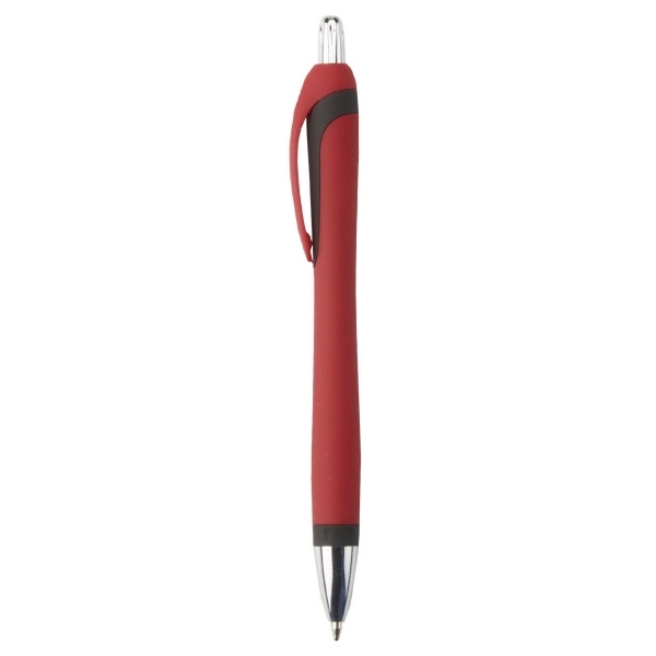 Wide-body, velvet-touch, plunger-action ballpoint pen.... from ASI 52840 Evans Manufacturing