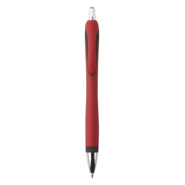 Wide-body, velvet-touch, plunger-action ballpoint pen.... from ASI 52840 Evans Manufacturing