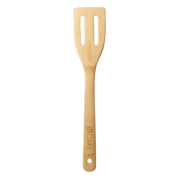 Eco-friendly, heat and bacteria-resistant bamboo spatula that's slotted... from ASI 52840 Evans Manufacturing