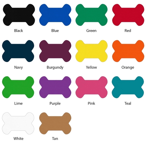 19" x 13" vinyl mat shaped like a dog bone that's... from ASI 92980 WOV-IN® / Promopet