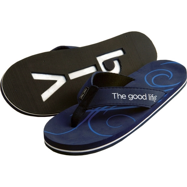 Flip flops with 3-layer 18mm EVA sole with arch support, fabric... from ASI 73520 Neet Feet / Neet Feet