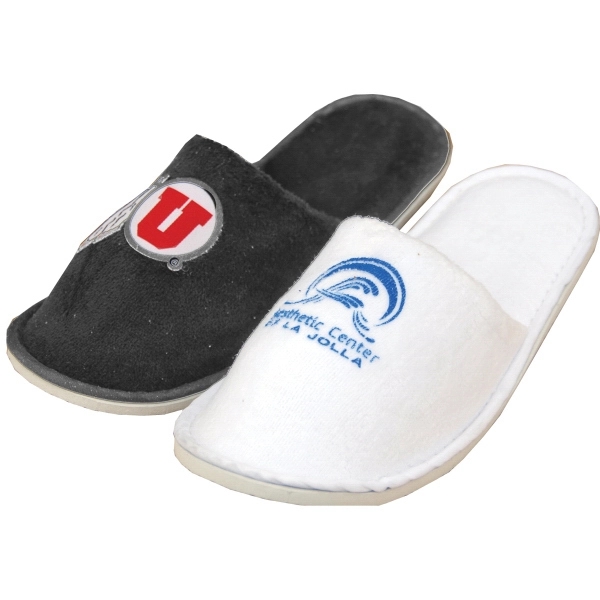 Plush velour fabric slippers with a 5 mm EVA sole in... from ASI 73520 Neet Feet / Neet Feet