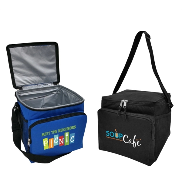 11" x 10.5" x 10.5" polyester 24-can capacity cooler with multiple... from ASI 37980 Bagworld
