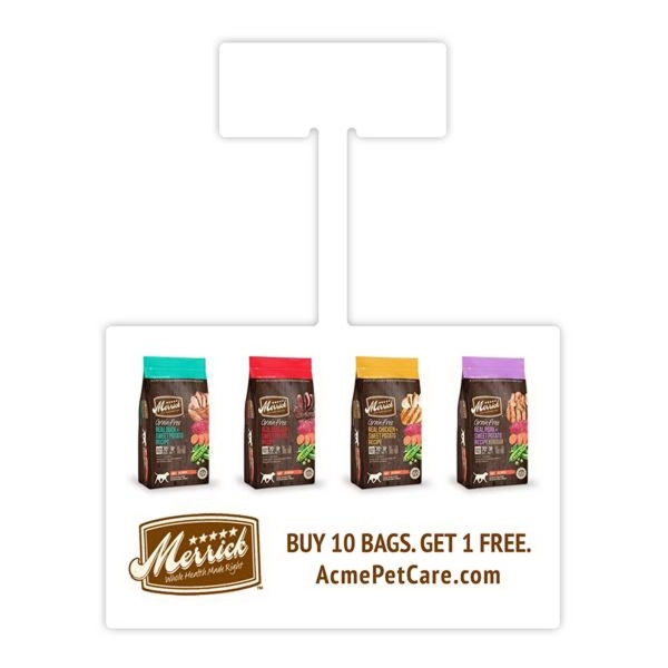 .010" thick shelf talker with full color imprint options.... from ASI 59080 Halls & Company