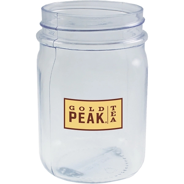 Clear Plastic Blow-Molded Square Mason Jar.  Unbreakable, made in USA... from ASI 61952 Howw Mfg Co Inc / Howw USA
