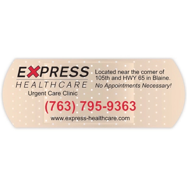 Shaped adhesive 4-mil thick adhesive vinyl label with full-color imprint.... from ASI 59080 Halls & Company