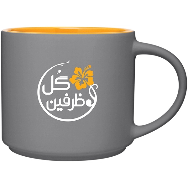 16 oz ceramic mug with handle, matte exterior and glossy interior.... from ASI 51197 ETS Express, LLC