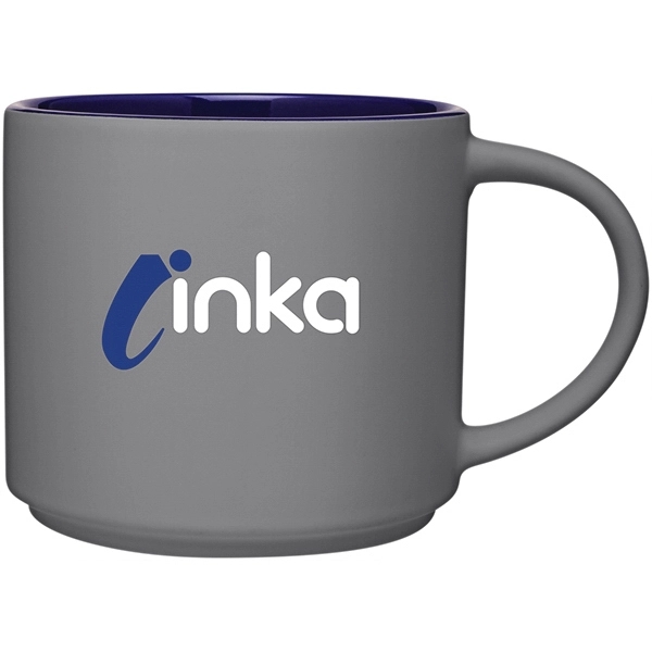 16 oz ceramic mug with handle, matte exterior and glossy interior.... from ASI 51197 ETS Express, LLC