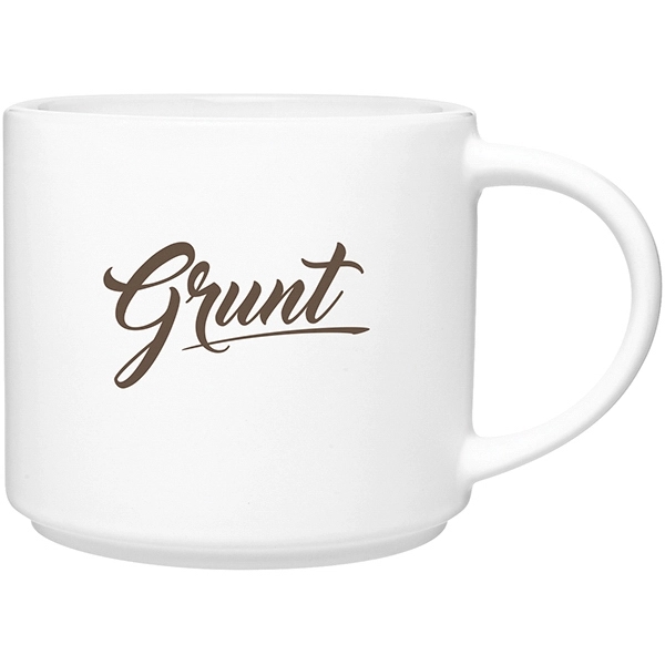 16 oz ceramic mug with handle, matte exterior and glossy interior.... from ASI 51197 ETS Express, LLC