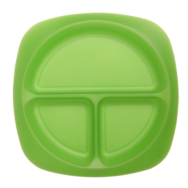 Durable food grade polypropylene plate with three compartments for children.... from ASI 52840 Evans Manufacturing