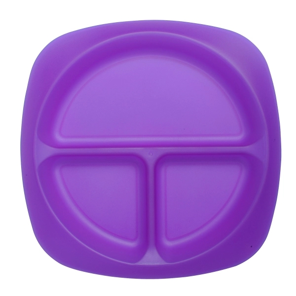 Durable food grade polypropylene plate with three compartments for children.... from ASI 52840 Evans Manufacturing