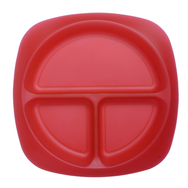 Durable food grade polypropylene plate with three compartments for children.... from ASI 52840 Evans Manufacturing