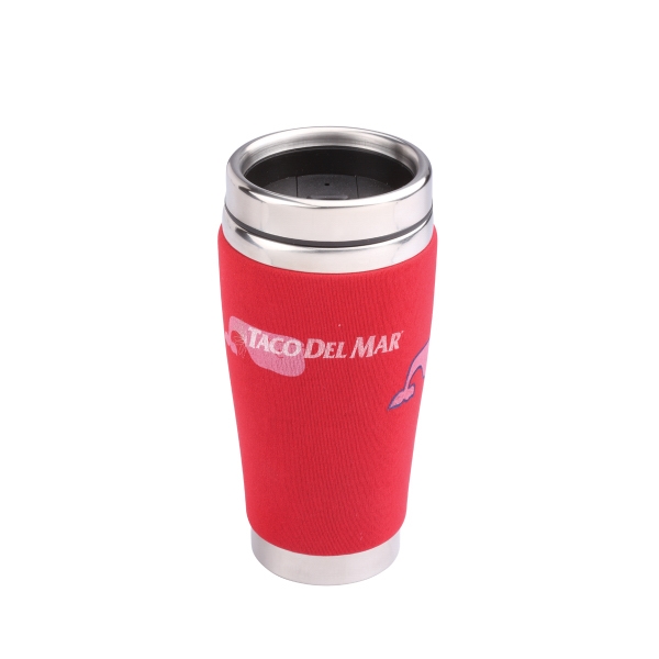 Allure  16 Oz Stainless Steel Tumbler With Neoprene... from ASI 46755 Cosmo Promos