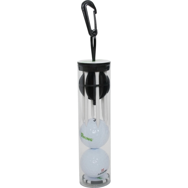 CaddyCap® tee holder tube with a clip, black cap, six tees,... from ASI 38120 Ball Pro / Diversified Quality Kitchenware