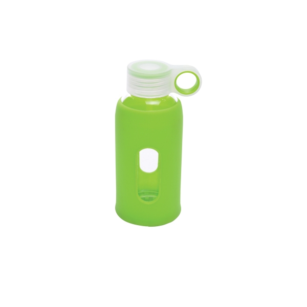 12 oz. glass bottle with silicone sleeve.... from ASI 46755 Cosmo Promos