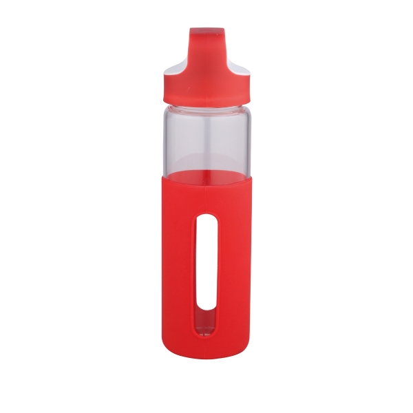 16 oz Glass Bottle with Silicone Sleeve... from ASI 46755 Cosmo Promos