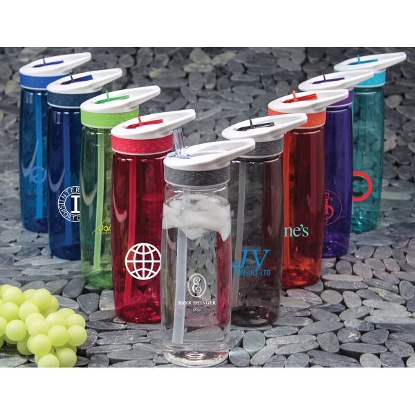 25 oz. capacity water bottle with single-wall construction, screw-on waves design... from ASI 99030 Zipline