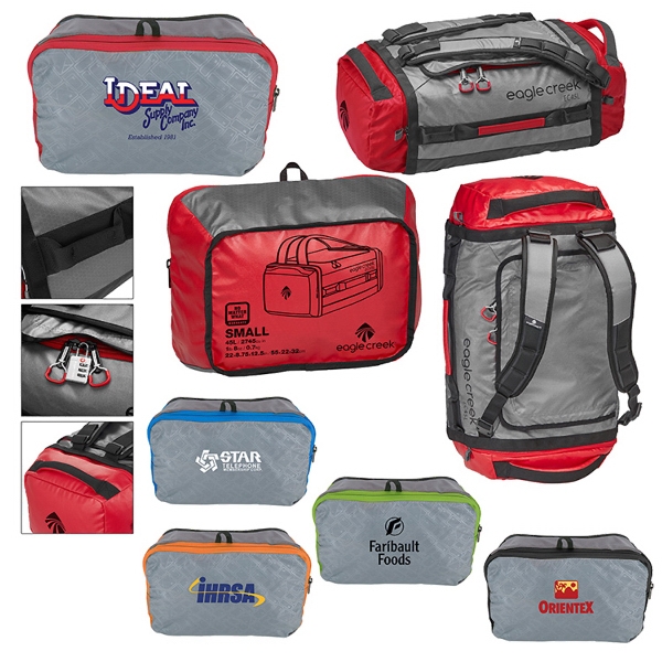 Water repellent fabric duffel bag with U-shaped lid, zippered pockets and... from ASI 90305 ZZ Merged - Sweda Company LLC