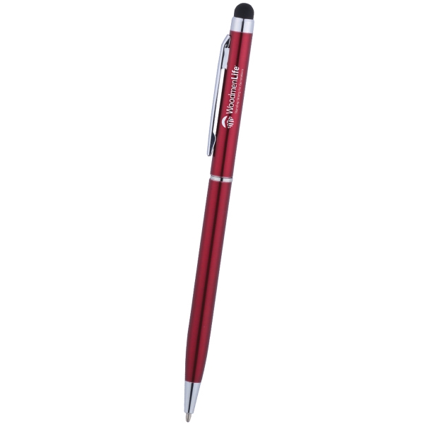Sleek Metal Twist Action Stylus Ballpoint... from ASI 46755 Cosmo Promos