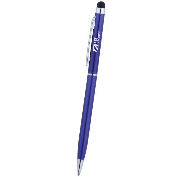 Sleek Metal Twist Action Stylus Ballpoint... from ASI 46755 Cosmo Promos