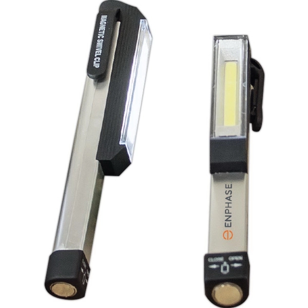 Pocket-sized LED work light with rotatable magnetic clip... from ASI 99030 Zipline / Zipline®