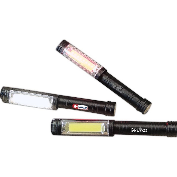 Pen shaped roadside safety flashlight with high power, low power, and... from ASI 99030 Zipline / Zipline®
