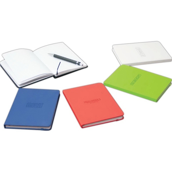 Leatherette journal with 5" x 7" tablet size, 80 sheets of... from ASI 99030 Zipline