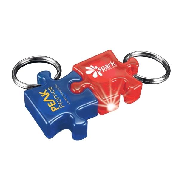 Molded key light in a puzzle piece shape featuring 1 LED... from ASI 39850 The Bentcil Company / Bentcils™