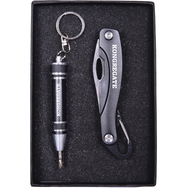 Screwdriver Keychain and Carabiner Pocket Knife Set... from ASI 46755 Cosmo Promos