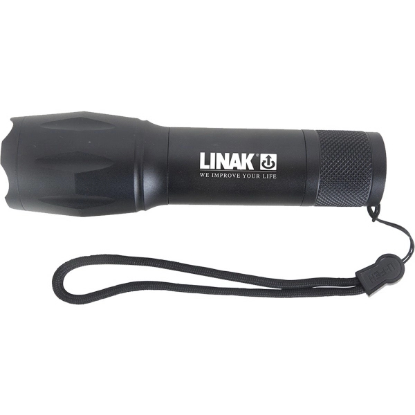 5 3/16" x 1 1/16" black aluminum tactical flashlight with CREE®... from ASI 61966 HPG / Beacon Promotions