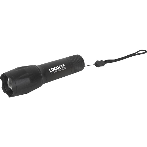 5 3/16" x 1 1/16" black aluminum tactical flashlight with CREE®... from ASI 61966 HPG / Beacon Promotions