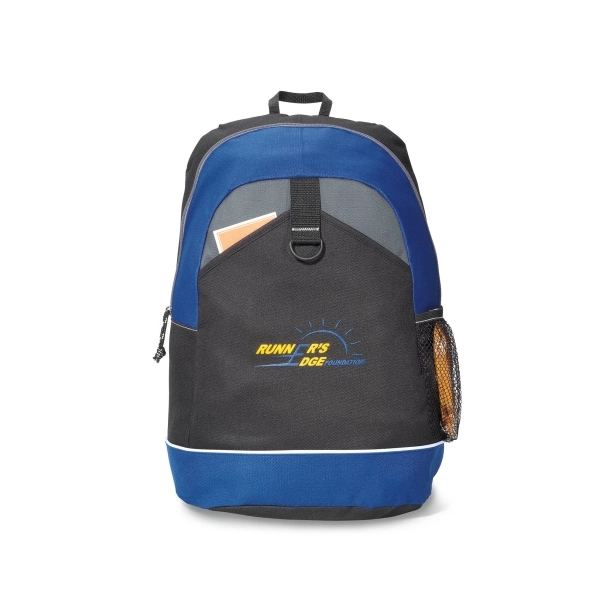 Polyester backpack with top grab handle and side mesh water bottle... from ASI 56070 Gemline / Gemline®