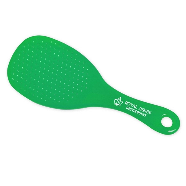 Translucent colored rice paddle kitchen tool with pad printed graphics.... from ASI 52840 Evans Manufacturing