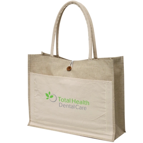 Linen cloth mixed with cotton  very natural, eco conciouus appeal... from ASI 79384 Preferred Nation Inc